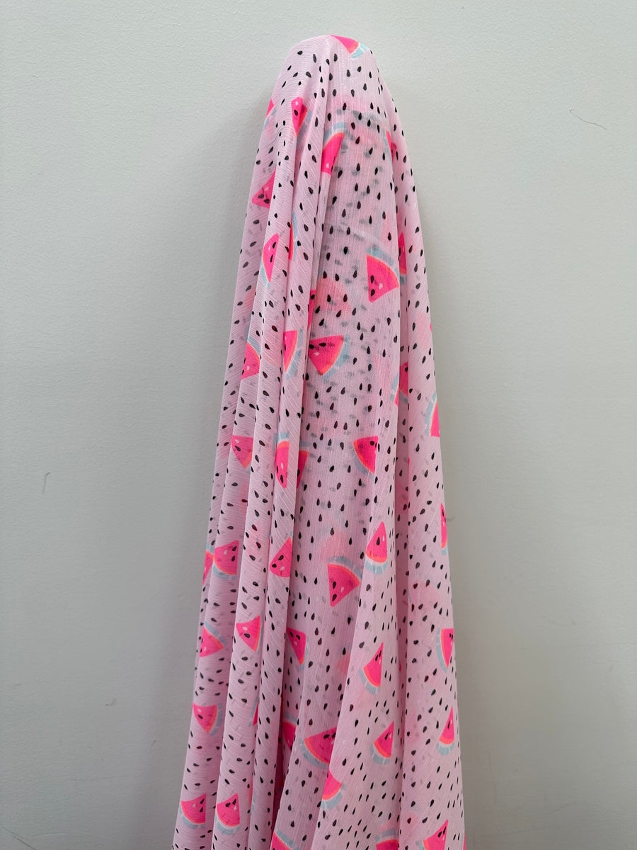 Pink Watermelon 100 Polyester; 150cm wide The Sewing Store NZ