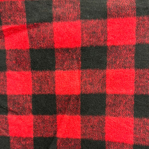 Black & Red Check - Wool/Acrylic Blend, 150cm wide