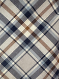 Plaid 100% Cotton, Blues, 155cm wide