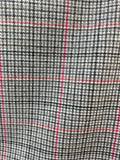 Wool check, Grey with pink accent, 80% Wool, 20% Nylon