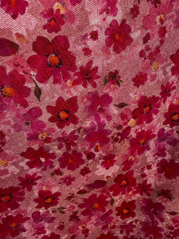 Viscose/Bamboo print - Wine 150cm wide