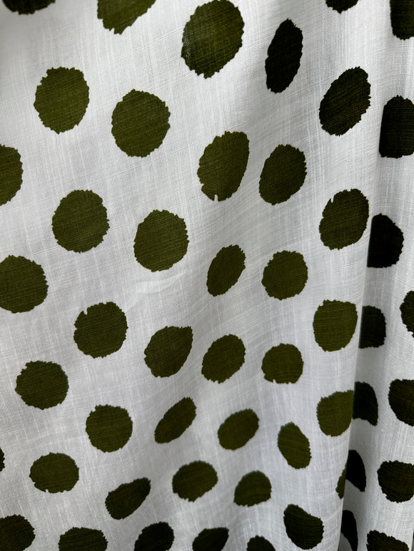 Viscose/Bamboo Print Green Spot 150cm wide