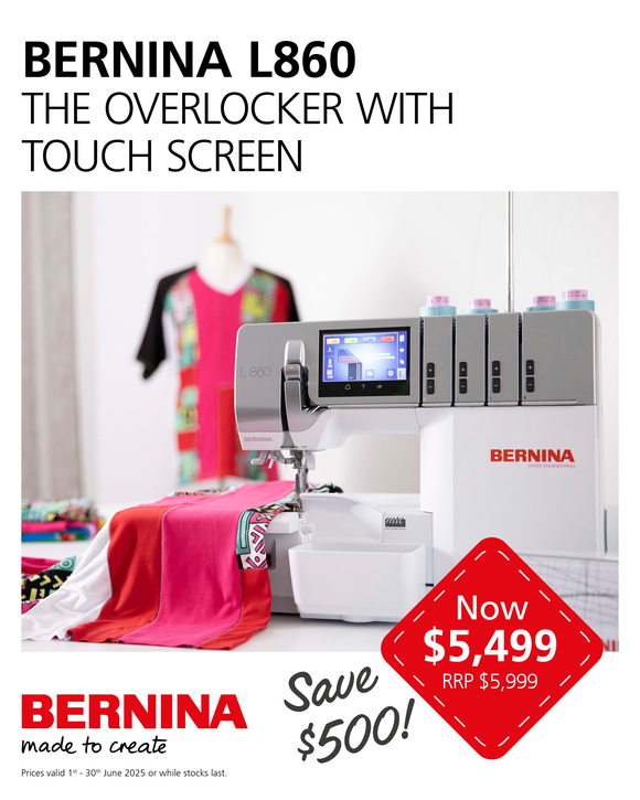 BERNINA L860 - Overlocker with color touch screen