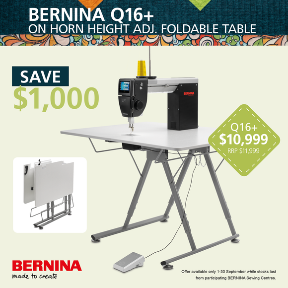BERNINA Q16 PLUS & Horn Adjustable Table