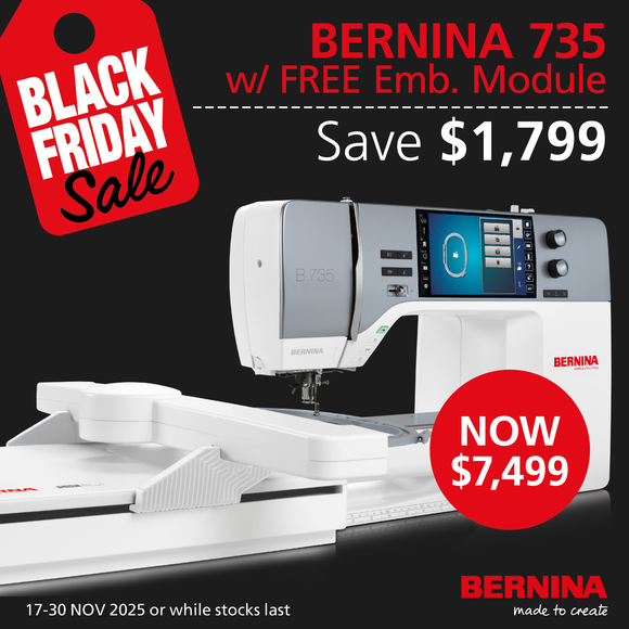 BERNINA 735 WITH EMBROIDERY Combi Deal - Clearance Special