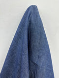 100% Linen Denim Twill, Indigo, 147cm wide