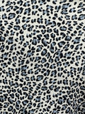 Leopard print, Cream/greys, 100% poly, 150cm wide