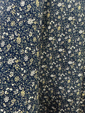 100% Cotton Black & beige mini floral