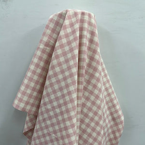 Gingham 100% Cotton Dusky pink, 135cm wide