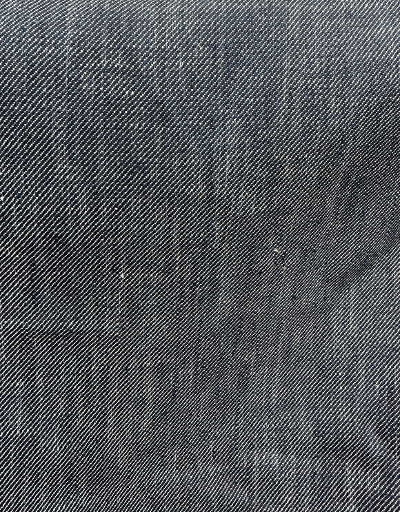 100% Linen Denim Twill, Indigo, 147cm wide