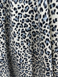 Leopard print, Cream/greys, 100% poly, 150cm wide