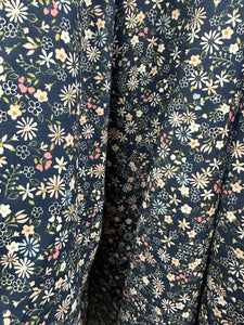100% Cotton Blue & pink mini floral, 140cm wide