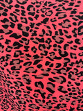Fuchsia pink animal print stretch crepe, 100% poly, 150cm wide