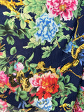 Multi floral print, 100% Rayon, 140cm wide