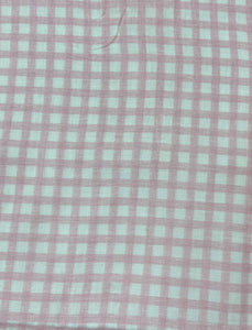 Double Gauze Pink Check 100% Cotton
