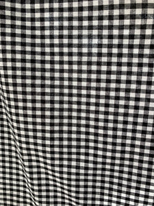 Gingham - Cotton; Black/White
