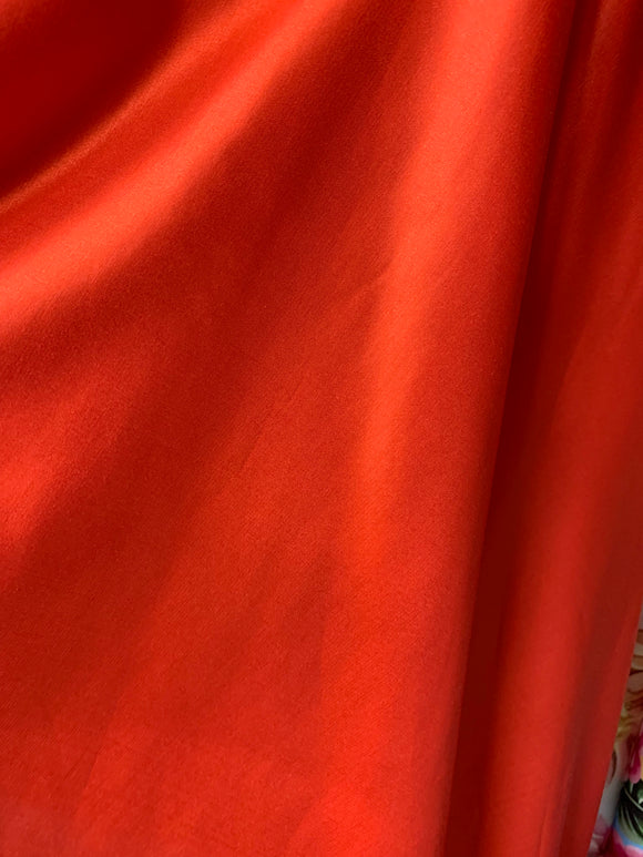 Orange Satine - 50% Silk, 50% Cotton