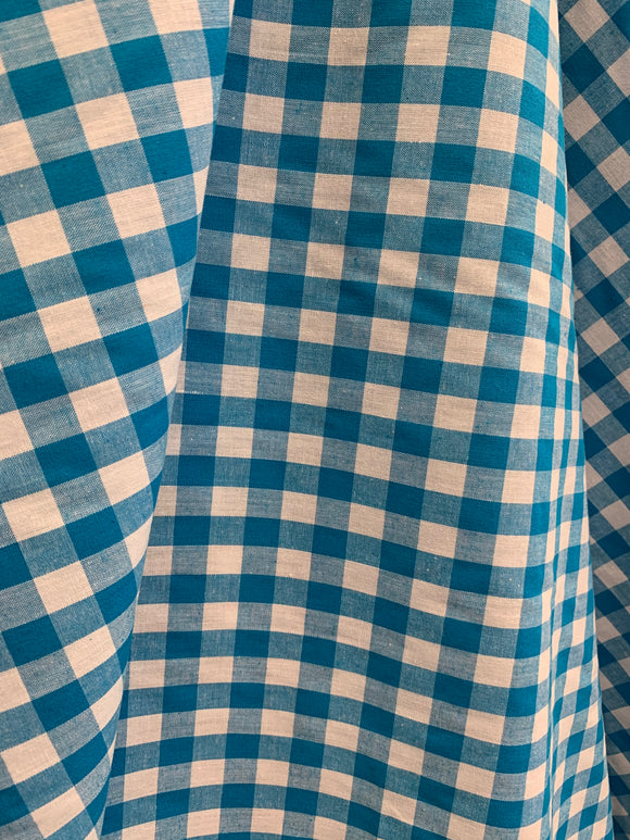 100% Cotton Gingham - Turquoise