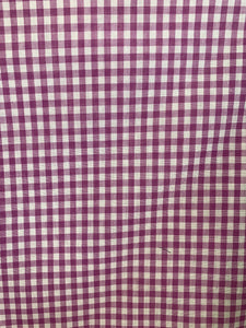 Gingham - Cotton; Purple/White