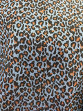 Denim Leopard Cotton/Spandex; 150cm wide