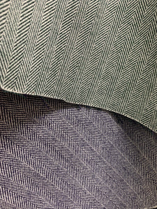 Gretel - Double faced Wool Blend, Green/Navy