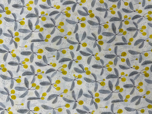 Cotton Lawn - Mistletoe Yellow 100% Cotton