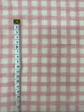 Double Gauze Pink Check 100% Cotton