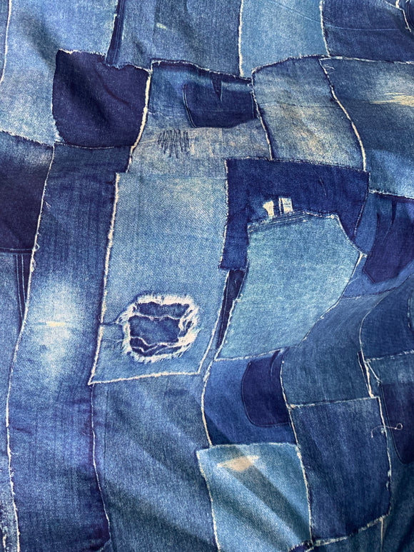 Quilt Backing - Denim Multi - 270cm wide.